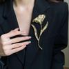 Zinc Zinc Alloy Tulip Brooch Suit Charm Deco Clothing Pin Accessories Flower Bud Brooch  Ladies