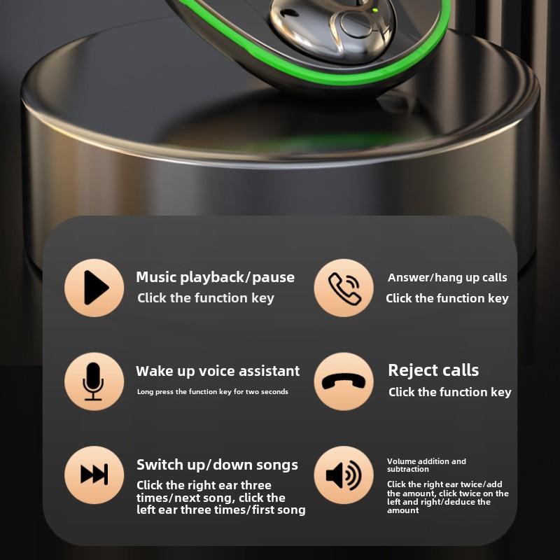 Беспроводные наушники Bluetooth для сна TWS с костной проводимостью 5.3 Сверхдолгий срок службы Шумоподавление