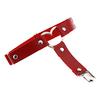 Punk Garter Solid Color Free Adjustment Faux Leather Heart Shape Leg Garter for Club