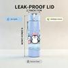 1PC Cloud Twin Penguin Art 750ml Color Plastic Sports Water Bottle Leakproof Flip Straw Lid Suitable for Sports Office Home Use