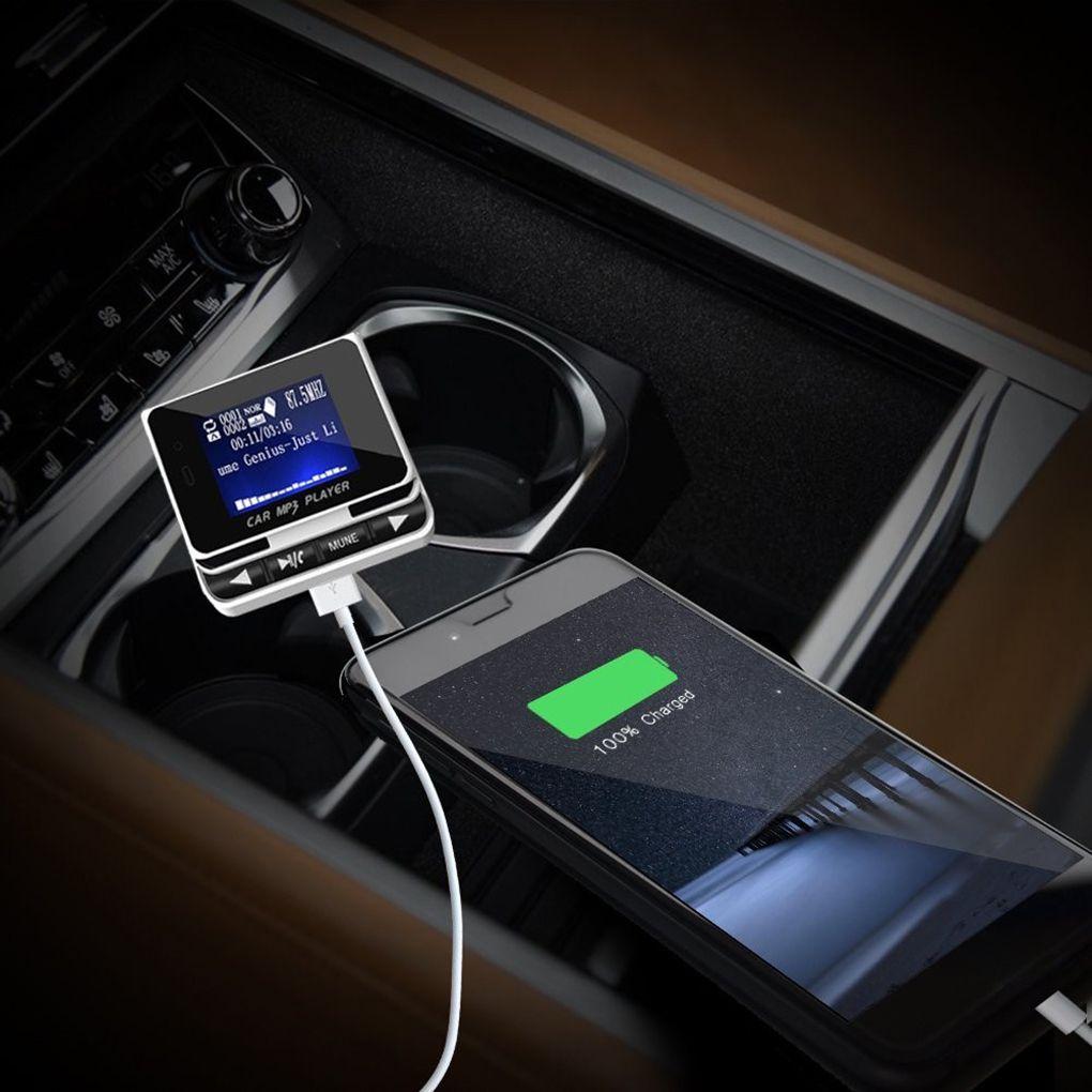 FM12B 1,44-дюймовый ЖК-дисплей Bluetooth Автомобильный MP3-плеер Handsfree Беспроводной FM-передатчик Радиоадаптер USB Автомобильное зарядное устройство Пульт дистанционного управления