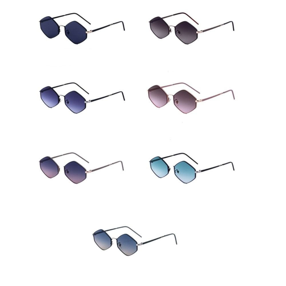 Metal Frame Polygon Sunglasses Y2K Shades Eyewear Personalized Sun Glasses  Photography