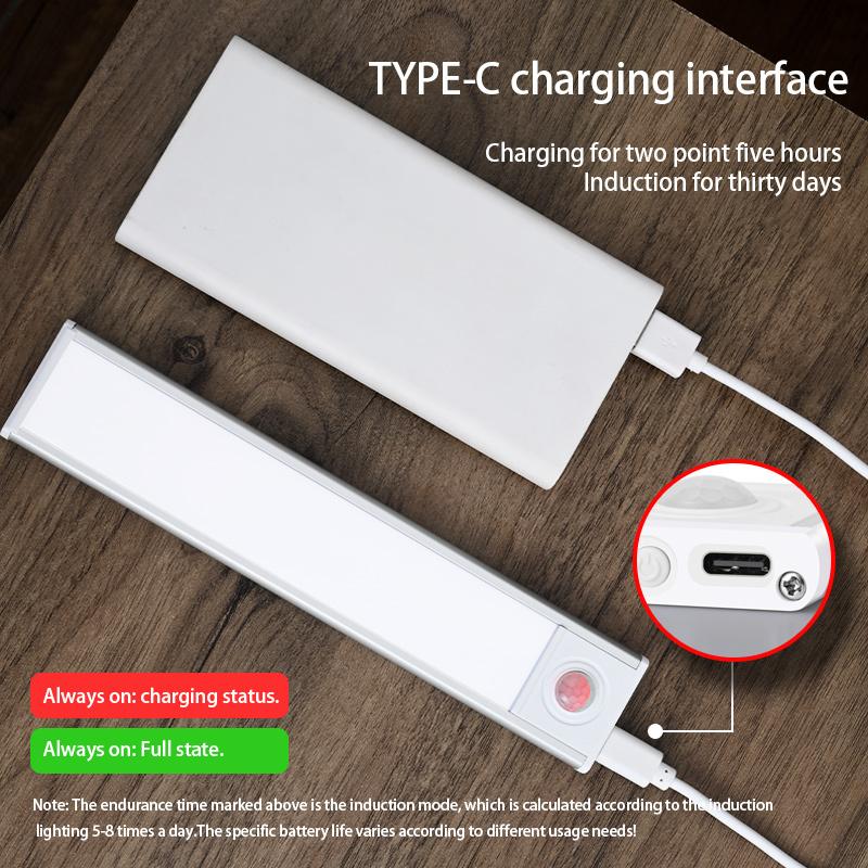 LED Night Light Motion Sensor Light Wireless USB led Cabinet Night Wardrobe Lamp For Kitchen Cabinet Bedroom Wardrobe Sensor LED