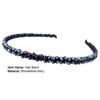 Rhinestone Headband Handmade Rustproof Metal Rhinestone Women Beaded Hair Hoop for Ceremonies