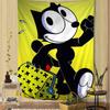 Cartoon Cute FFelix the CCats Tapestry Anime Tapestry Hanging Tarot Hippie Wall Rugs Dorm Wall Hanging Sheets