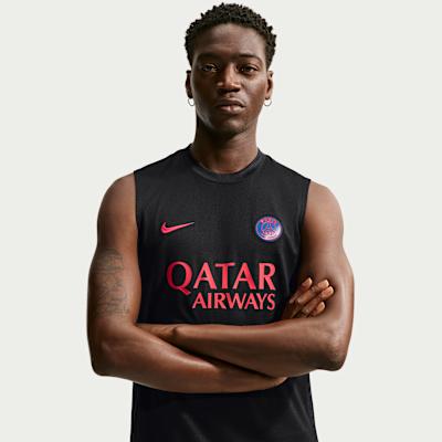 Men's Nike Quick Dry Tank Tops Men's Black/Royal Blue/Global Red Crew Neck Moderate