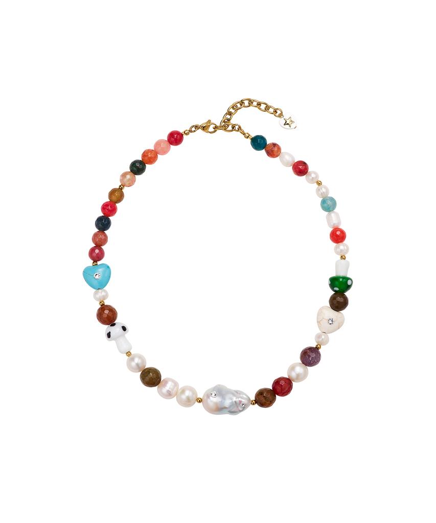 Findelise Red Mix Freshwater Pearl Necklace