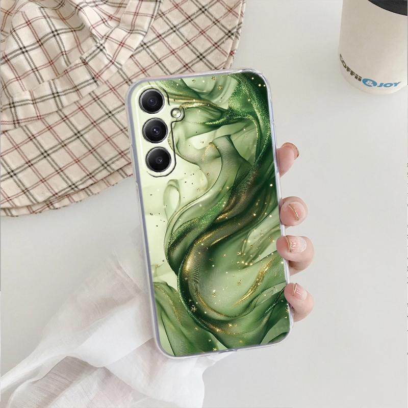 Мягкий прозрачный силиконовый чехол Flower Marble для Xiaomi Redmi Note 13 14T 15 Samsung A55 A35 S24 FE iPhone Huawei Honor Camera Защитный противоударный чехол
