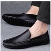Leather Loafers Spring Autumn Men's Casual Leather Shoes For Men Black White Solid Slip-On Plus Size Dropshipping Moccasin Driving Shoes