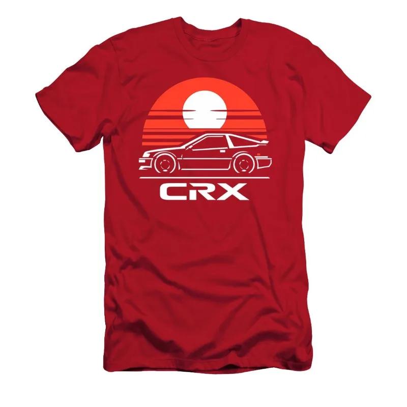 Летние новые футболки Honda для мужчин и женщин CRX Racing Мотоциклетная езда Внедорожные энтузиасты Короткий рукав Ретро Модные Топы