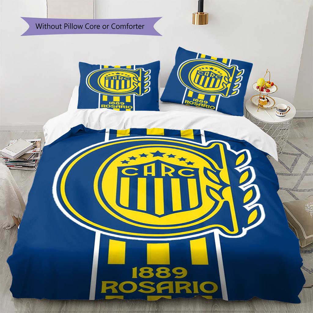 Rosario Central Pattern Bedding Set Quilt Cover Pillowcase Home Decor Gift (1 * duvet cover + 2 * pillowcase, without core)
