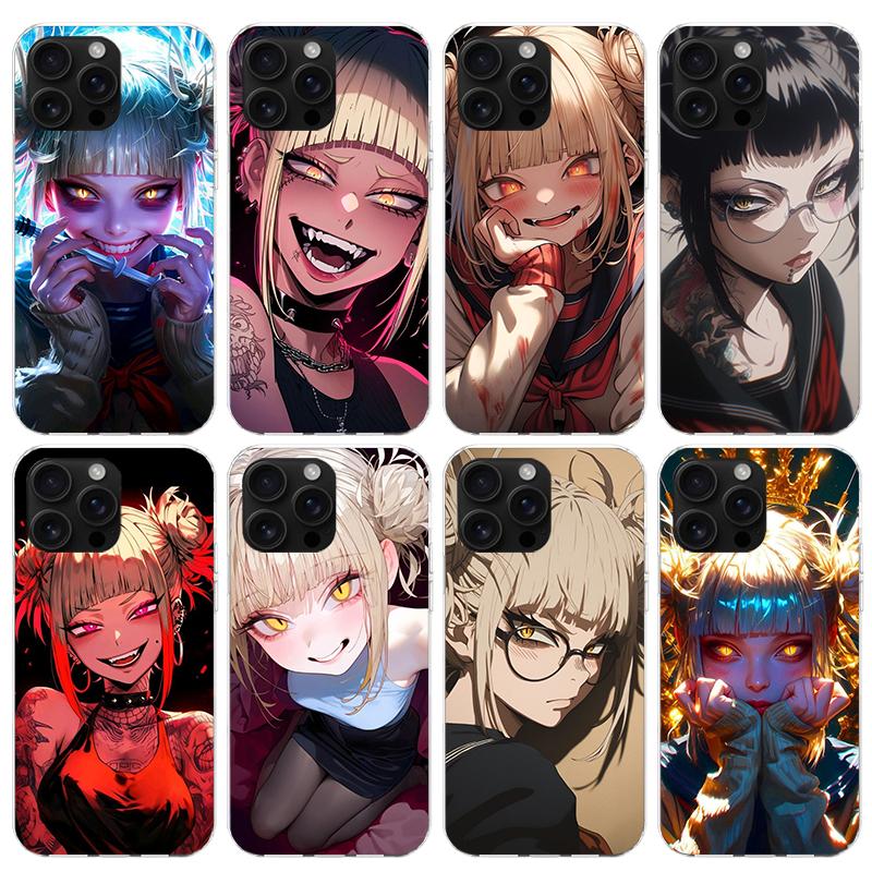 Himiko Toga My Hero Phone Case For iPhone 17 Air 11 13 Mini 14 15 Plus 16 12 Pro Max 16E SE 7 8 Pattern Soft TPU Back Cover 17