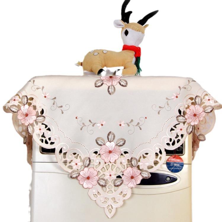 Скатерть из моющейся ткани в деревенском стиле с вышивкой и круглый чехол для кондиционера