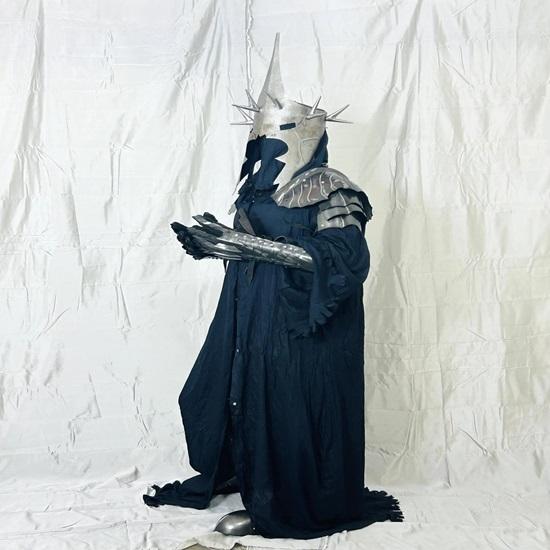 Nazgul Ring Ghost Movie Black Suit Witch King Medieval Lord Cosplay Costume