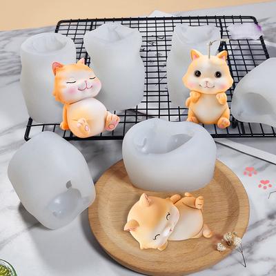 3D форма для свечей, все виды маленьких статуэток животных, силиконовая форма для свечей, самодельная форма, принадлежности для изготовления свечей, форма для свечей