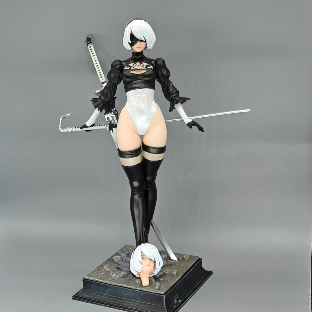 28 см NieR Automata Yorha No TypeB Аниме Фигурка Девочки Экшн Фигурка Игрушка Стиль Статуэтка из Игры Модель для Взрослых Dol 2B ПВХ 2 4 Коллекция Подвижная Артикулированная Масштаб