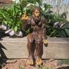 Bigfoot Peace Sign Decorative Sasquatch Yeti Statue Gorilla Figurine Indoor Outdoor Sculpture for Patio Deck Home Office
