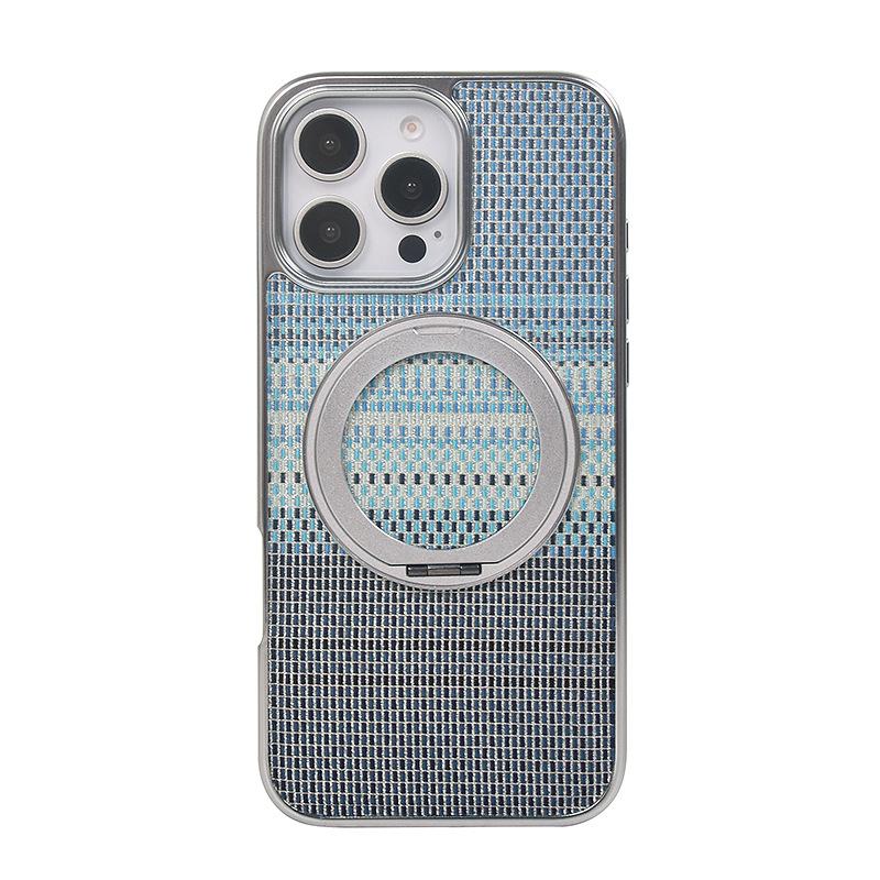 TPU Magnetic Mobile Phone Case for 16 Anti-collision All-inclusive Ring Holder Protective Case Light Luxury Anti-drop New