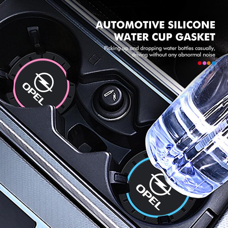 2pcs Silica Gel Car Coaster Water Cup Holder Anti Slip Pad Mat For Opel Corsa Astra H G J Insignia Vectra Zafira Meriva Hj3