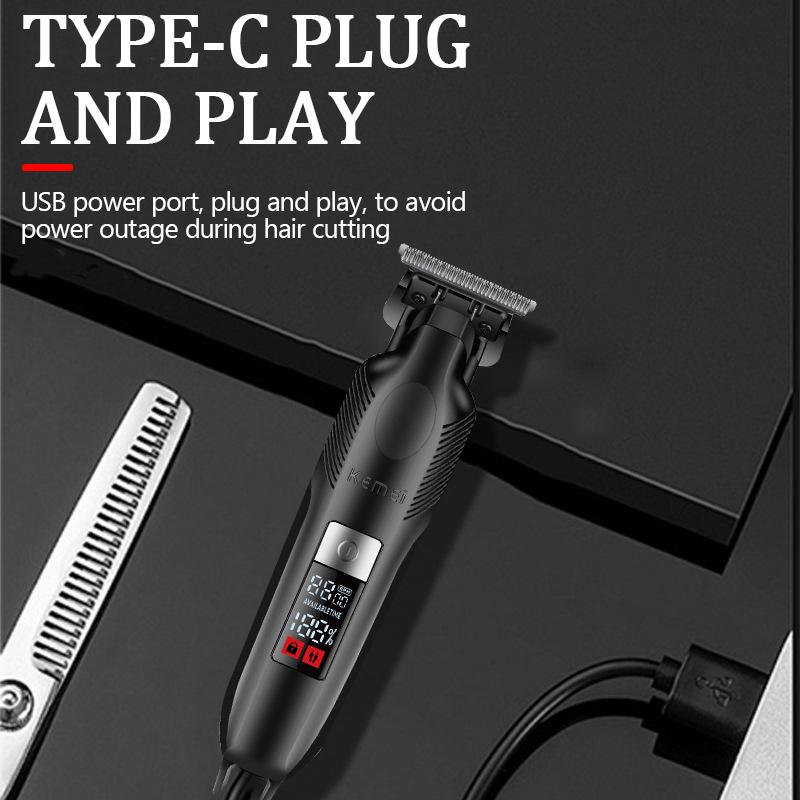 KEMEI KM-2284 Аккумуляторные триммеры для волос Порошковая металлургия Режущая головка Беспроводная электрическая машинка для стрижки волос KM-2299 Обновленная