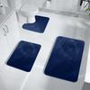 3 Piece Bathroom Mat Memory Foam Ultra Soft and Absorbent Leaf Bath Rugs Thick Washable For Bathroom Toilet Tub Mat Set