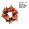 Artificial Fall Wreath 18 Inch Autumn Front Door Wreath with Sunflower Pumpkin Berries Pine