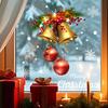 Christmas Jingle Bell Window Cling Removable Waterproof PVC Winter Merry Christmas Static Glass Sticker Holiday Party Decoration Decal