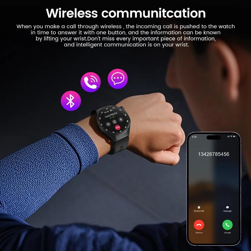Новые умные часы GT5 Pro для мужчин с GPS-трекером, пульсометром, Bluetooth-звонками, NFC, водонепроницаемые, спортивные, для фитнеса на открытом воздухе, смарт-часы для Huawei
