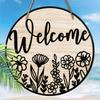 Wooden Hanging Decorative Sign, Welcome Signs, Indoor or Garden Decorations, 2D Flat Pendants, Housewarming Gifts for Friends