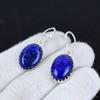 Natural Lapis Lazuli Gemstone 925 Sterling Silver Earring, Boho Silver Jewelry Dangle Earrings, Gifts For Mother Day Gifts For Her