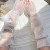 Женские Бант Ледяной Шелк Защита от Солнца Рукава Наружные Свободные Кружевные Рукава Аксессуары