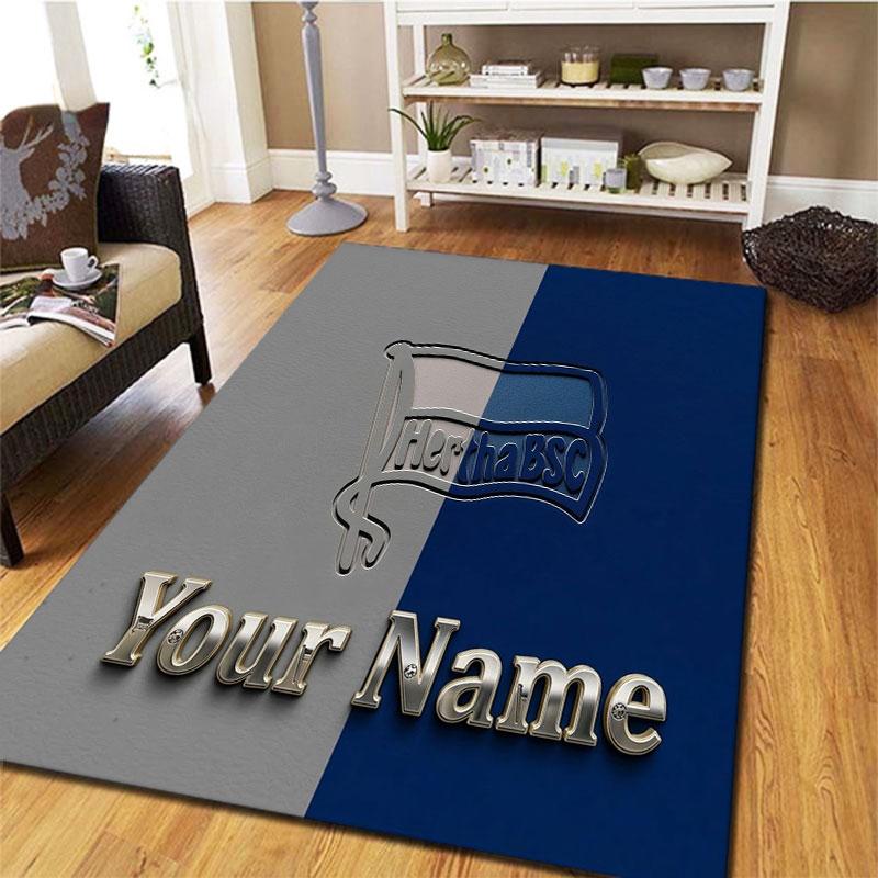Hertha BSC Custom Name Carpet Rug for Living Room Bedroom Home Sofa Decoration,Kids play Non-slip Floor Mat