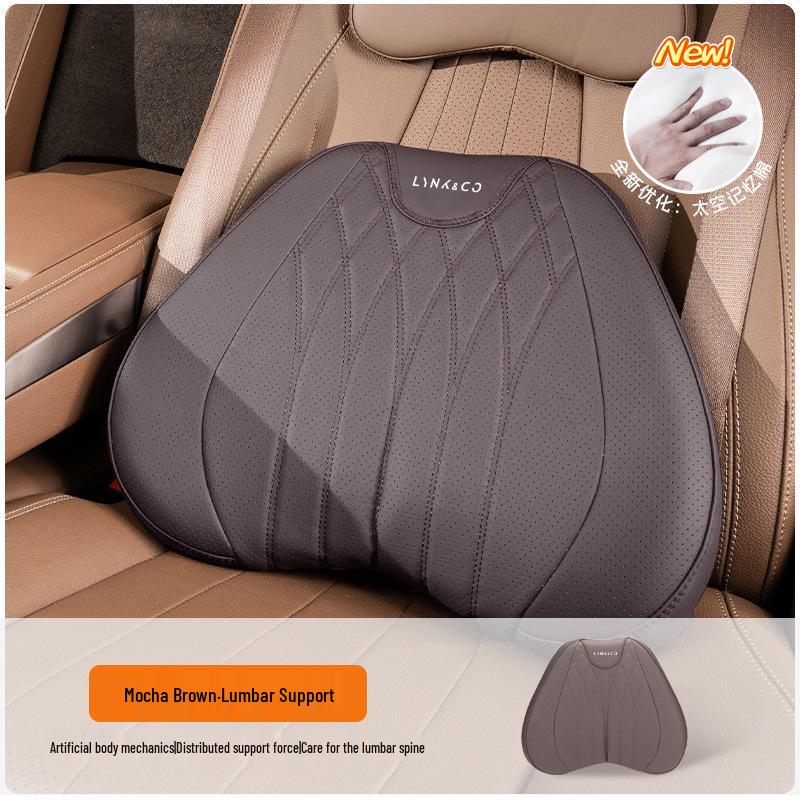 Lynk & Co Car Headrest & Lumbar Support Set for 01/06/07/08/09/10EMP/Z20/900 - Neck & Waist Protection.