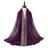 Женский Мусульманский Кружевной Пузырчатый Шифоновый Хиджаб Платок Foulard Femme Musulman Исламские Платки на Голову Арабские Головные Уборы
