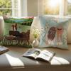 Wholesome Imaginative AAnne Of Green Gables Cushion Cover Pillowcase Antidustmite Invisible Zipper Short Plush Sofa Cushion
