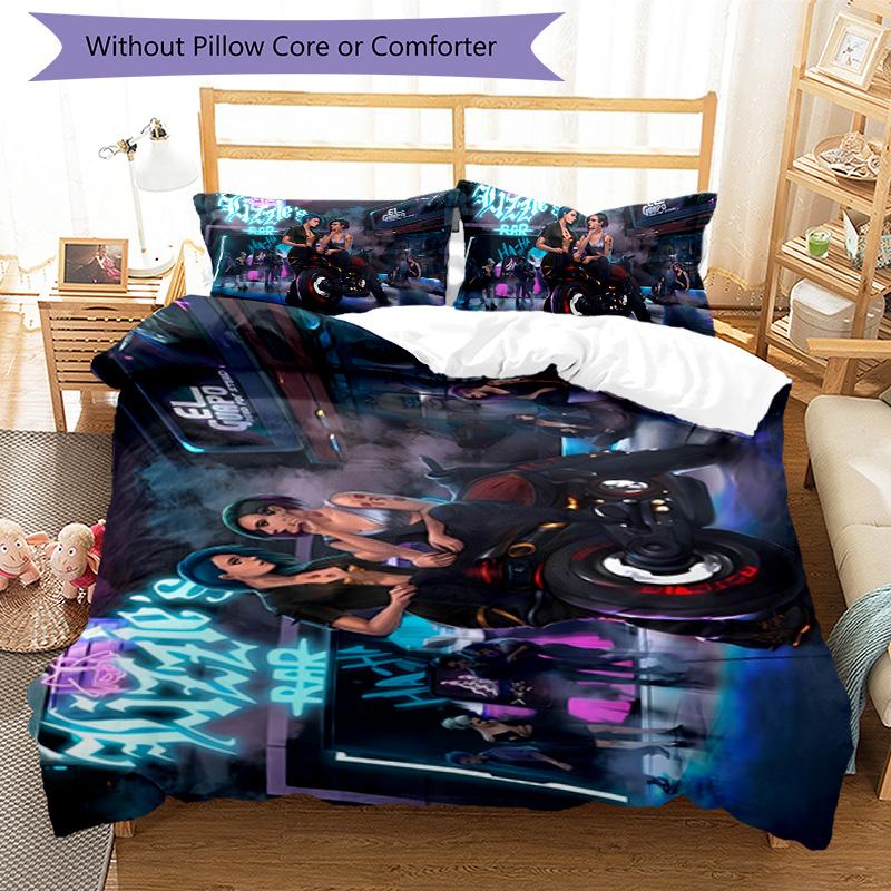 Cyberpunk 3pcs Bedding Set Duvet Cover Closure Includes 1 Duvet Cover & 2 Pillowcases for All Seasons Bedroom Home Dorm Decor