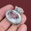 Faceted White Topaz Pendant 925 Sterling Silver Pendant Antique Vintage Pendant White Topaz Gemstone Jewelry Handmade Pendant Wedding Gifts