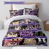 Jojo'S Bizarre Adventure Pattern Bedding Quilt Set Quilt Cover Pillowcase Home Birthday Gift(1 * duvet cover + 2 * pillowcase, without core)