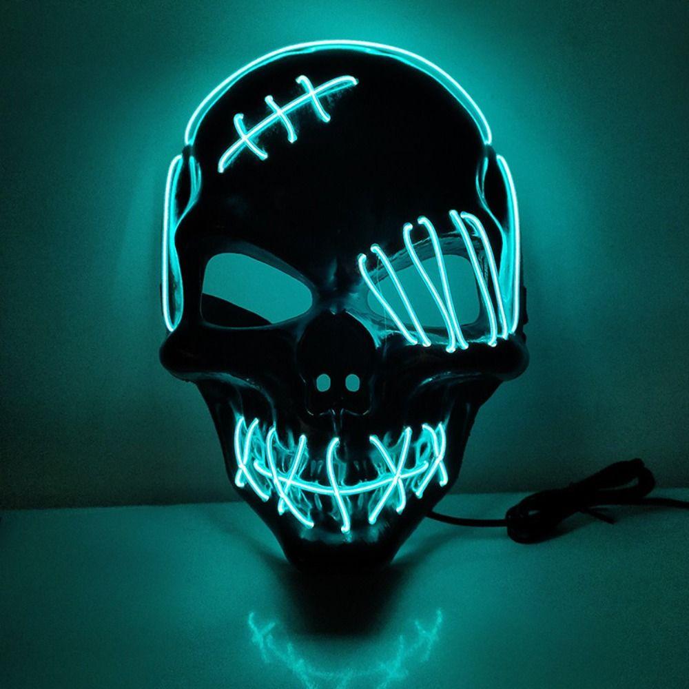 Headwear Skull Glowing Mask PP Costume Props Gothic Full Face Mask  Party Supplies