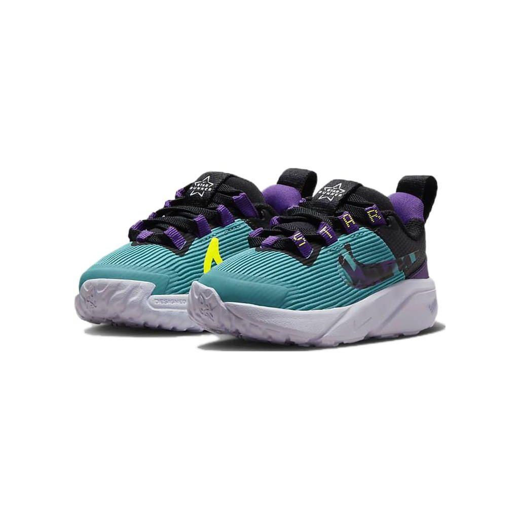 Nike Star Runner 4 Прочные Кроссовки с Низким Верхом Обувь для Малышей Сине-Фиолетовый FJ1807-300