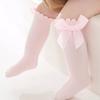 3 пары/комплект детские носки для девочек с бантиками до колена элегантные детские носки принцессы для девочек детские длинные носки осень-весна