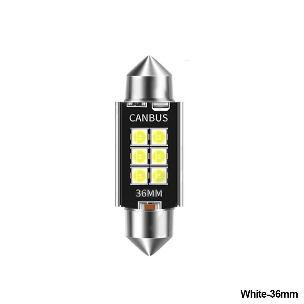 1200Лм Супер Яркая C10W C5W Светодиодная Лампа Festoon 31/36/39/41мм LED CANBUS 12В 6500K Белый Автомобильная Внутренняя Купольная Подсветка Номерного Знака