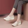 Четыре сезона Новые кроссовки Женская уличная обувь на платформе с увеличением высоты Дышащая однотонная обувь для студентов Повседневная женская обувь
