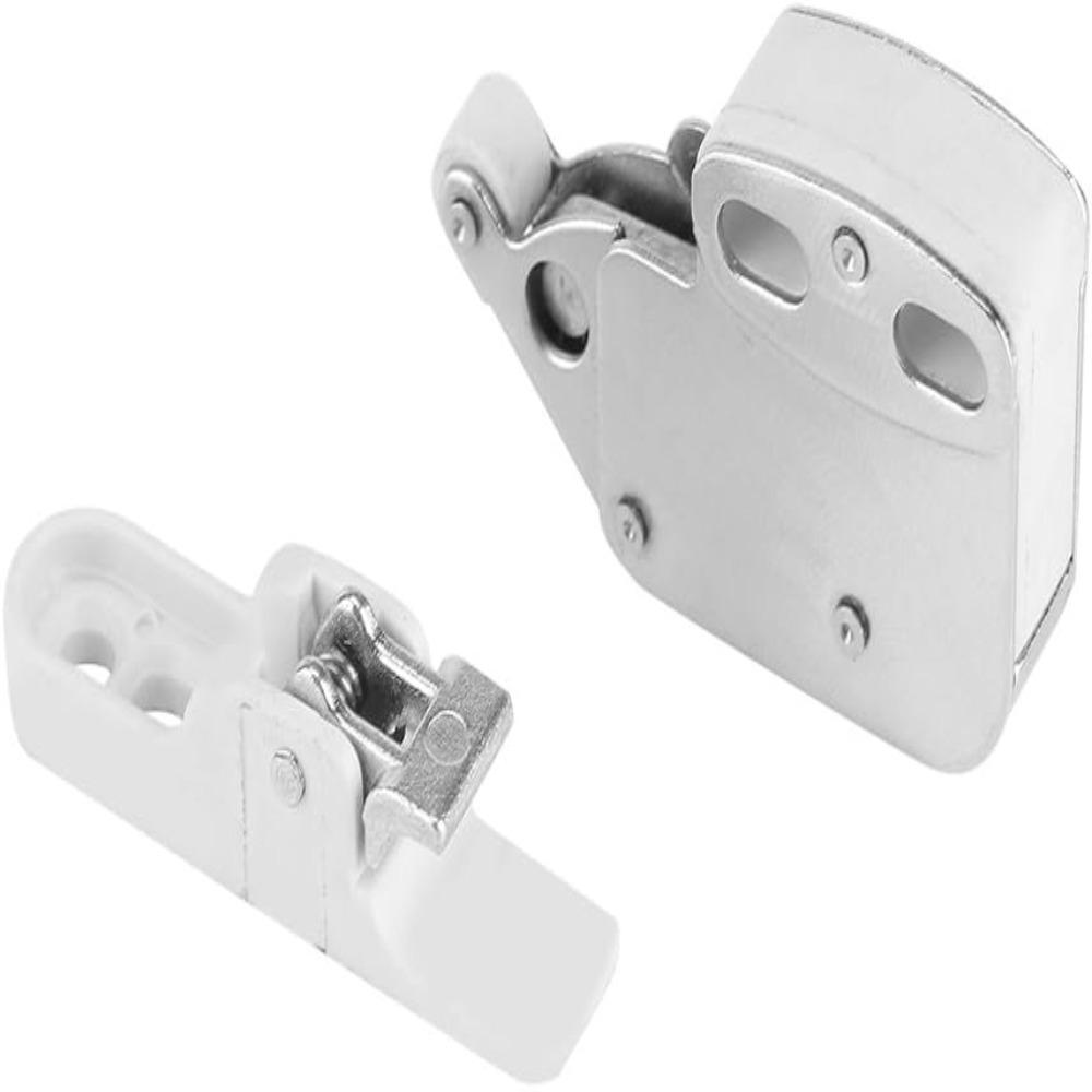 2pcs Flame Retardant Push To Open Lock ABS Material Spring Loaded Latch Cabinet Door Lock Kitchen