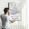 Plakat mapa miasta Frankfurt w ramce
