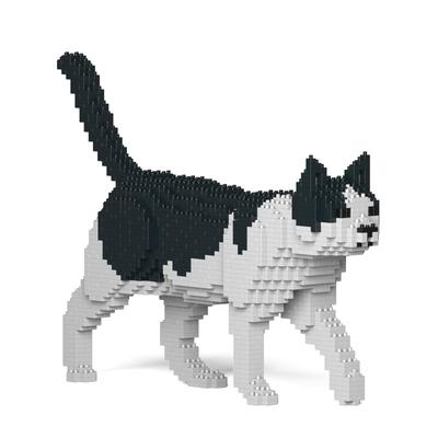 JEKCA Jekka Block Скульптор кота Черно-белый кот Скульптор кота 11S-M02