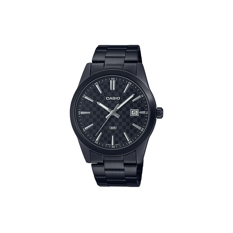 Casio Модные Спортивные Повседневные Универсальные Классические Кварцевый Механизм Ремешок из Нержавеющей Стали Мужские часы Черные MTP-VD03B-1A