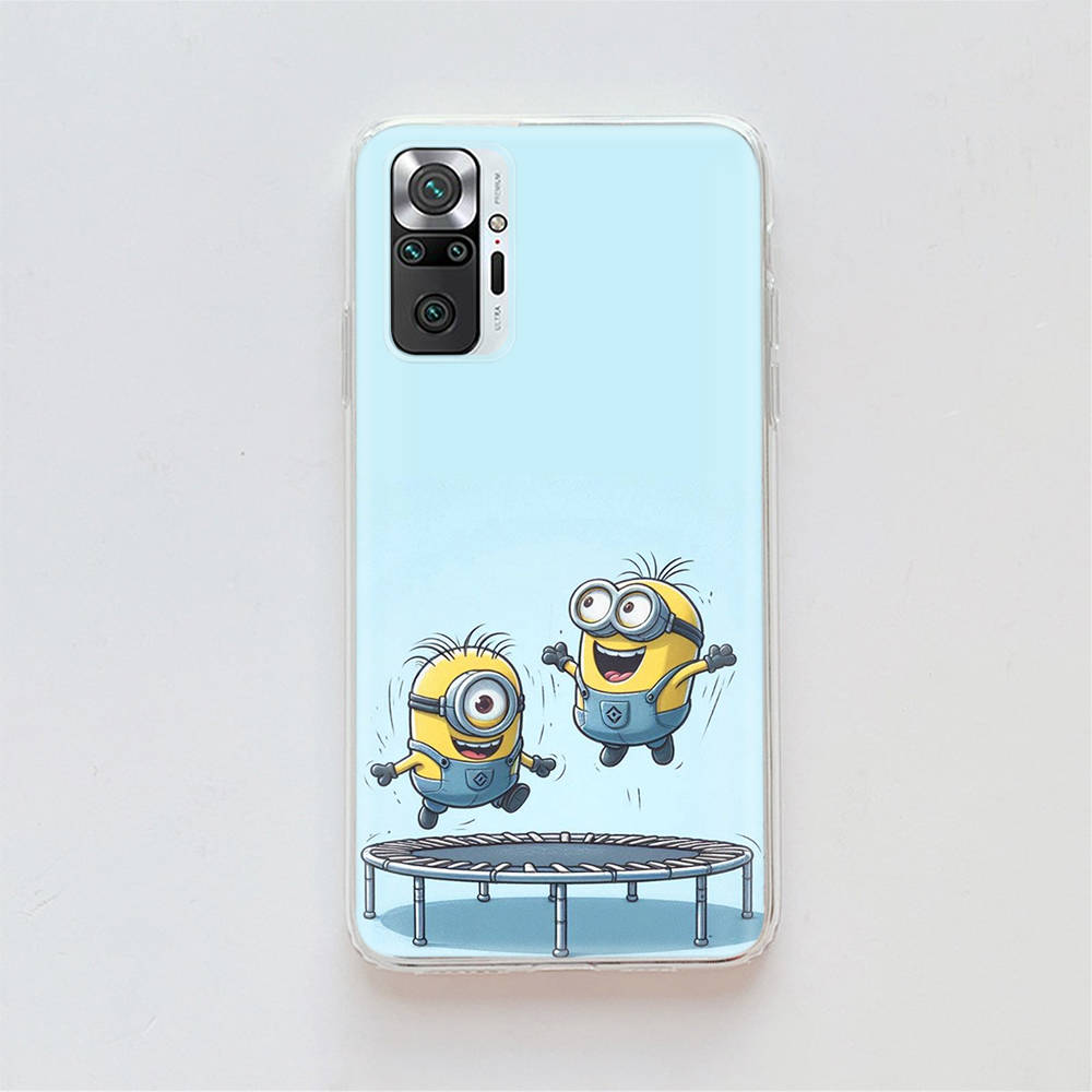 Прозрачный чехол для Samsung A04 A14 A23 A34 A54 M23 M33 M52 M53 Realme Narzo 50 50I 50a Prime C35 C55 C30S 10 9 Pro M-75 Забавные миньоны