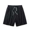 Шорты баскетбольной серии, однотонные, средней талии, с завязками на шнурке, удобные, дышащие, повседневные, мужские, черные 952511309-3