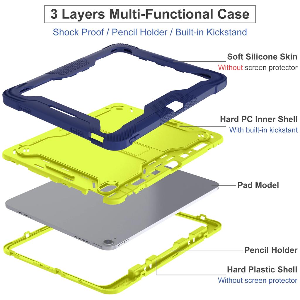 Защитный чехол-подставка Armor Stand для iPad Air 13 Pro 13 дюймов M2 M4 Чехол для планшета iPad Pro 12.9 Защитные чехлы